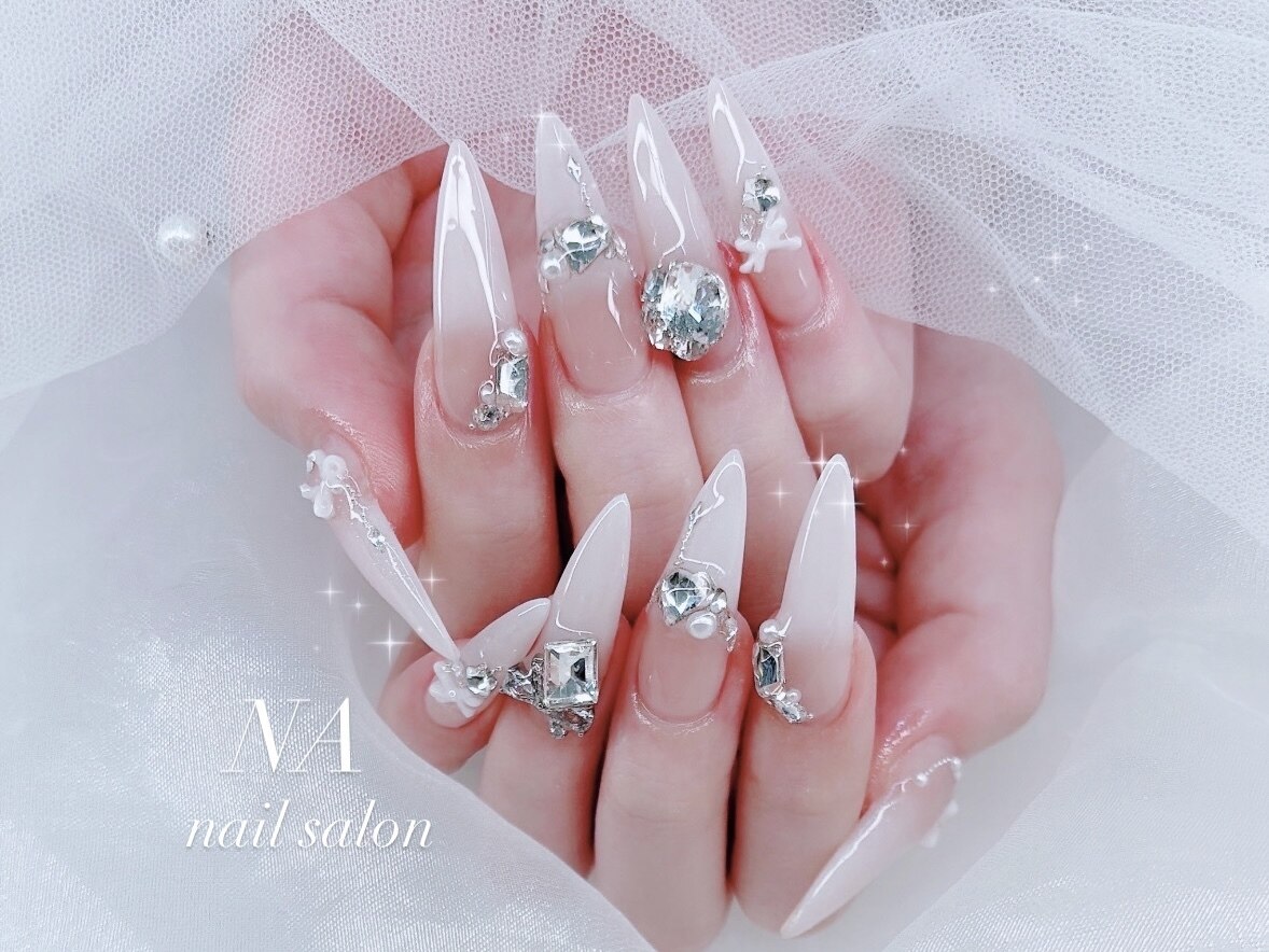 グラデー ションネイル ちゅるん ピンクベージュ